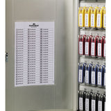 Locking Key Cabinet, 72-key, Brushed Aluminum, 11 3-4 X 4 5-8 X 15 3-4