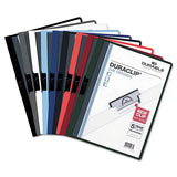 Vinyl Duraclip Report Cover W-clip, Letter, Holds 30 Pages, Clear-black, 25-box