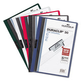 Vinyl Duraclip Report Cover W-clip, Letter, Holds 30 Pages, Clear-red, 25-box