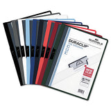 Vinyl Duraclip Report Cover W-clip, Letter, Holds 30 Pages, Clear-navy, 25-box
