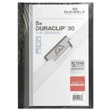 Duraclip Report Cover, 8 9-10 X 11 1-5, Clear, 5-pack