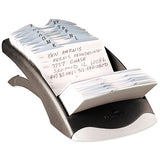 Telindex Desk Address Card File, Holds 500 4 1-8 X 2 7-8 Cards, Graphite-black