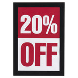 Duraframe Sign Holder, 5 1-2 X 8 1-2, Black Frame, 2-pack