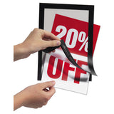 Duraframe Sign Holder, 5 1-2 X 8 1-2, Black Frame, 2-pack
