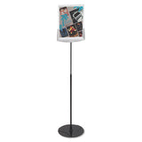 Sherpa Infobase Sign Stand, Acrylic-metal, 40"-60" High, Gray