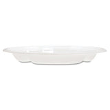 Famous Service Plastic Dinnerware, Plate, 3-comp, 10 1-4" Dia, White, 500-carton
