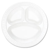 Concorde Non-laminated Foam Plate, 10.25" Dia., White, 125-pack, 4 Packs-carton