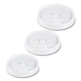 Sip Thru Lids For 10, 12 Oz Foam Cups, Plastic, White, 1000-carton