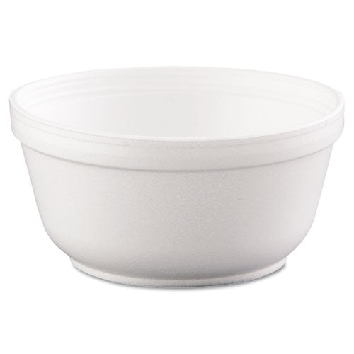 Insulated Foam Bowls, 12oz, White, 50-pack, 20 Packs-carton
