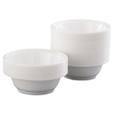 Famous Service Plastic Dinnerware, Bowl, 12oz, White, 125-pack, 8 Packs-carton