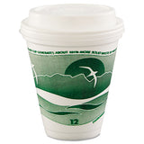 Horizon Hot-cold Foam Drinking Cups, 12oz, Green-white, 25-bag, 40 Bags-carton