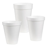 Foam Drink Cups, 12oz, White, 1000-carton