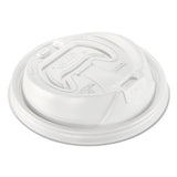 Optima Reclosable Lid, 12-24oz Foam Cups, White, 100-bag