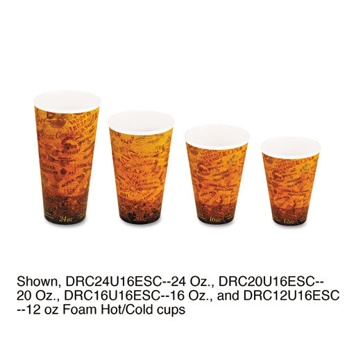 Foam Hot-cold Cups, 16oz, Brown-black, 1000-carton