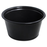 Conex Complements Polypropylene Portion-medicine Cups, 2 Oz, Black, 125-bag, 20 Bags-carton