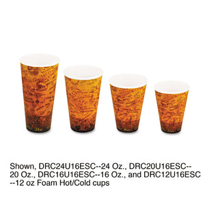 Foam Hot-cold Cups, 20oz, Brown-black, 500-carton