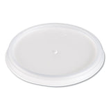 Plastic Lids, 4oz Cups, Translucent, 100-sleeve, 10 Sleeves-carton