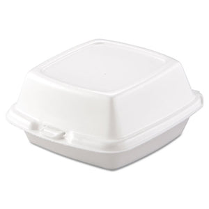 Carryout Food Containers, Foam, 1-comp, 5 7-8 X 6 X 3, White, 500-carton