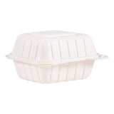 Hinged Lid Containers, 6" X 6.3" X 3.3", White, 400-carton