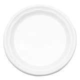 Famous Service Plastic Dinnerware, Plate, 6" Dia, White, 125-pack