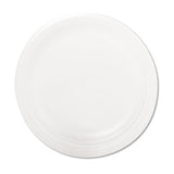 Mediumweight Foam Dinnerware, Plates, 6" Dia, White, 125-pack