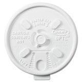 Lift N' Lock Plastic Hot Cup Lids, 6-10oz Cups, White, 1000-carton