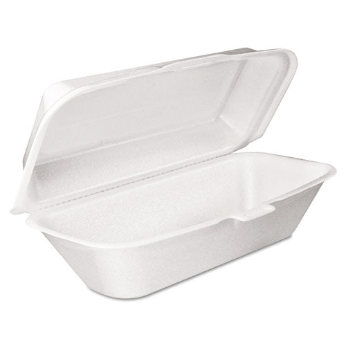 Foam Hoagie Container With Removable Lid, 9-4-5x5-3-10x3-3-10, White, 125-bag