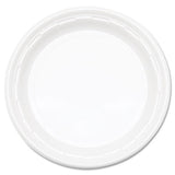 Famous Service Plastic Dinnerware, Plate, 9", White, 125-pack, 4 Packs-carton