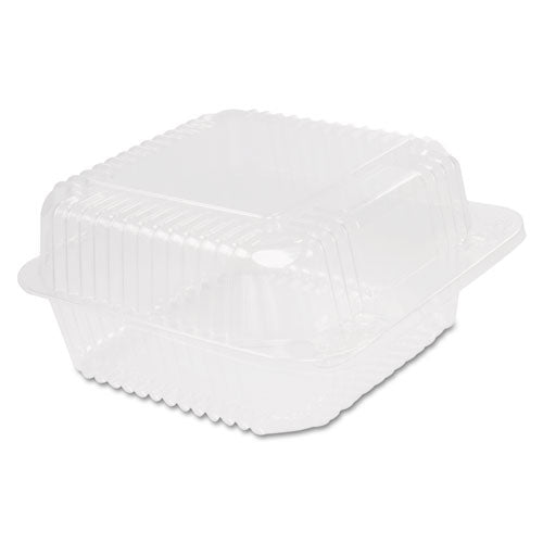 Staylock Clear Hinged Container Square Deep Base, 6 1-10x6 1-2x3,125-pk 4 Pk-ct