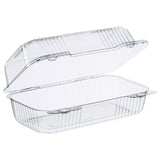 Staylock Clear Hinged Container, Plastic, 9x3x8 3-5, 3-comp Clear 100-pk 2 Pk-ct