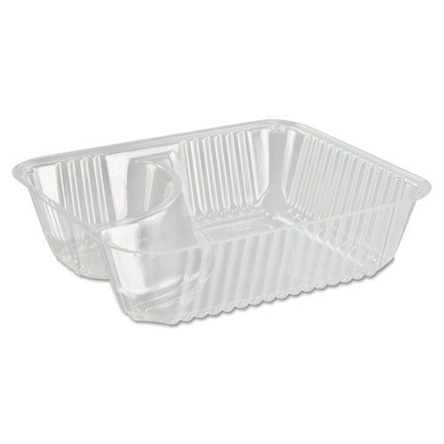 Clearpac Small Nacho Tray, 2-compartments, 5 X 6 X 1.5, Clear, 125-bag, 2 Bags-carton