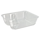 Clearpac Large Nacho Tray, 2-compartments, 3.3 Oz, 6.2 X 6.2 X 1.6, Clear, 500-carton