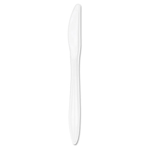 Style Setter Mediumweight Plastic Knives, White, 1000-carton