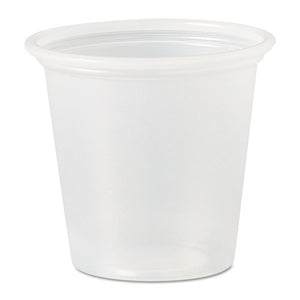 Polystyrene Portion Cups, 1.25 Oz, Translucent, 2,500-carton