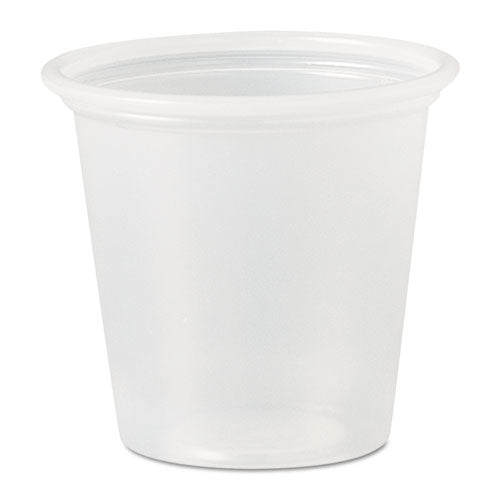 Polystyrene Portion Cups, 1.25 Oz, Translucent, 2,500-carton