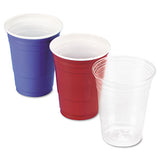 Solo Plastic Party Cold Cups, 16oz, Red, 50-pack
