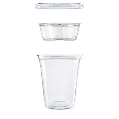 Clear Pet Cups With Single Compartment Insert, 12 Oz, Clear, 500-carton