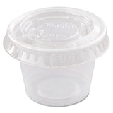 Portion-soufflé Cup Lids, Fits 0.5-1 Oz Cups, Pet, Clear, 2,500-carton