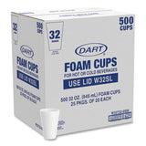 Foam Drink Cups, 32 Oz, White, 25/bag, 20 Bags/carton