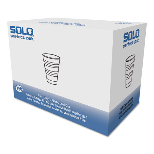 Conex Galaxy Polystyrene Plastic Cold Cups, 7 Oz, Clear, 100-pack