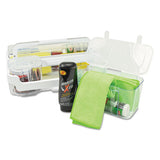 Stackable Caddy Organizer With S, M And L Containers, White Caddy, Clear Containers