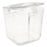 Stackable Caddy Organizer With S, M And L Containers, White Caddy, Clear Containers