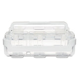 Stackable Caddy Organizer With S, M And L Containers, White Caddy, Clear Containers