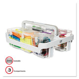 Stackable Caddy Organizer Containers, Large, Clear