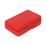 Antimicrobial Pencil Box, 7.97 X 5.43 X 2.02, Red