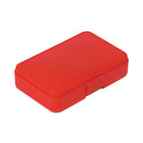 Antimicrobial Pencil Box, 7.97 X 5.43 X 2.02, Red