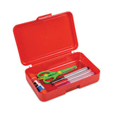 Antimicrobial Pencil Box, 7.97 X 5.43 X 2.02, Red