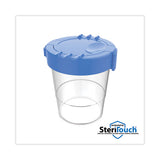 Antimicrobial No Spill Paint Cup, 3.46 W X 3.93 H, Blue