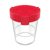 Antimicrobial No Spill Paint Cup, 3.46 W X 3.93 H, Red