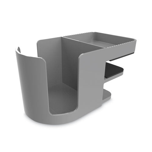 Standing Desk Cup Holder Organizer, Two Sections, 3.94 X 7.04 X 3.54, Gray